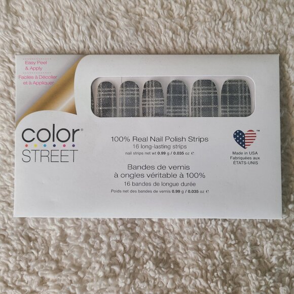 Color Street Plaid Reputation 100% Real Nail Polish Strips - Picture 1 of 4